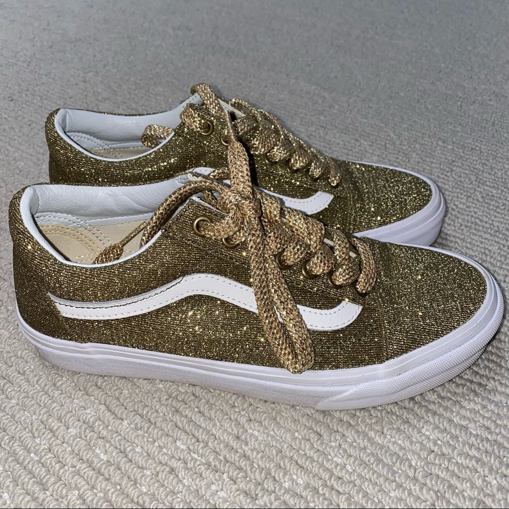 Gold Sparkly Vans